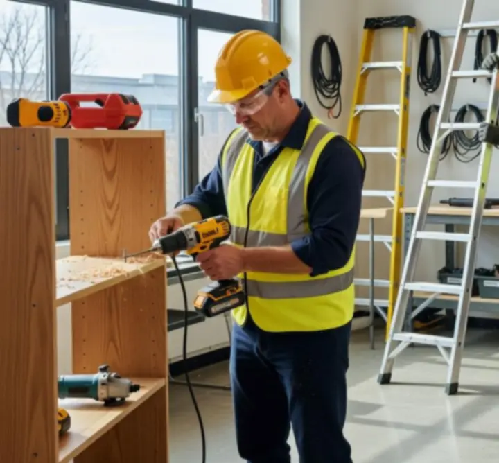 Zestaw profesjonalnych narzędzi warsztatowych przygotowanych do pracy