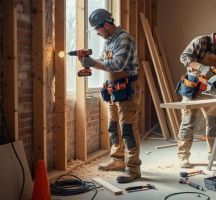 Elektronarzędzia w akcji na placu budowy