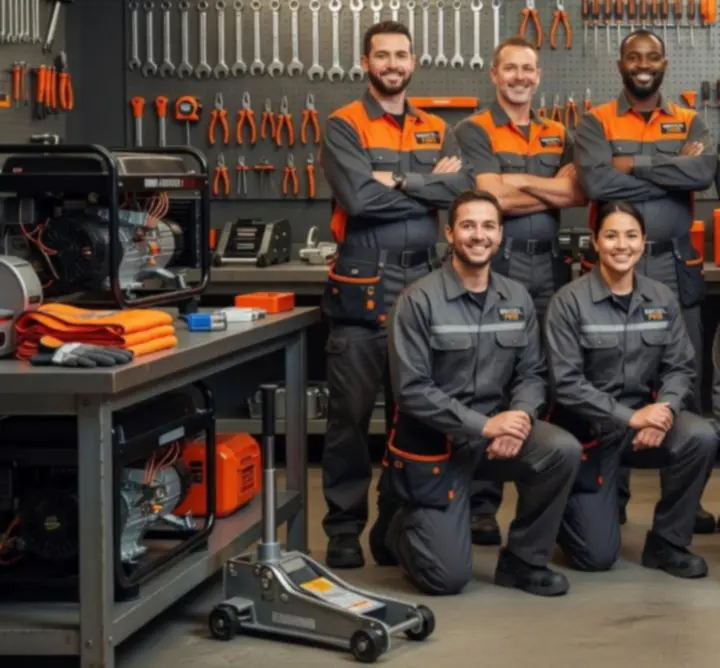 Zespół Toolvirixa pracujący w warsztacie